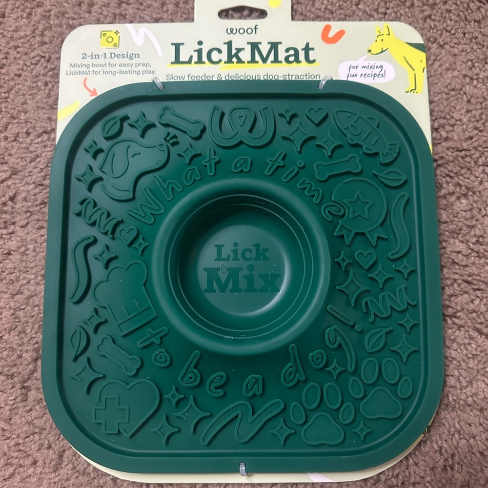 Woof Green LickMat Slow Feeder for Dogs